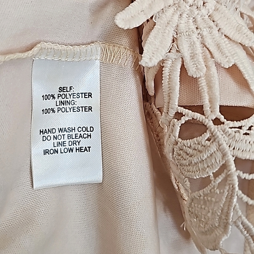 Nwot Lulu's Steal Your Heart Ivory  Crochet Floral Lace Midi Bridal Dress - Picture 15 of 17
